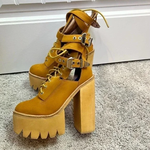 Jeffery Campbell The Abner Platform Size; 8.5 #006 - Picture 4 of 12